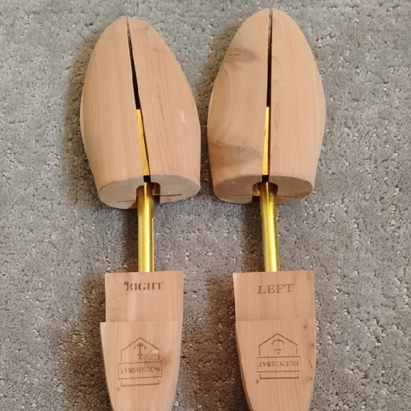 Houndsbay Cedar Wooden Shoe Trees with Gold Rods. Size XL MENS - Picture 1 of 7
